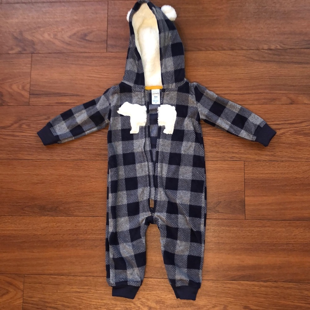 ☘️ Carter’s Baby Boy Fleece Coverall 9M
